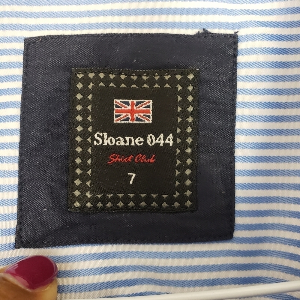 Sloane 044 Long-Sleeve Stripe Dress Shirt Size 3XL - Picture 11 of 13